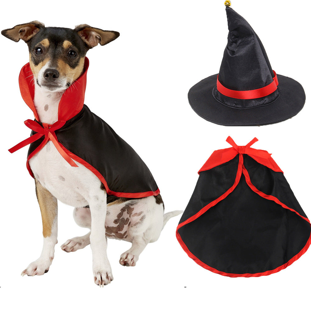Witch Cape and Hat Set for Dogs