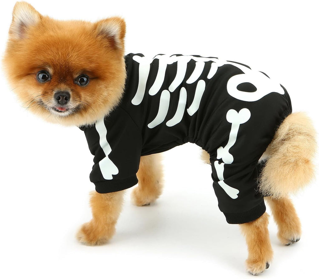 Glow-in-the-Dark Skeleton Jumpsuit for Small Dogs, view 5