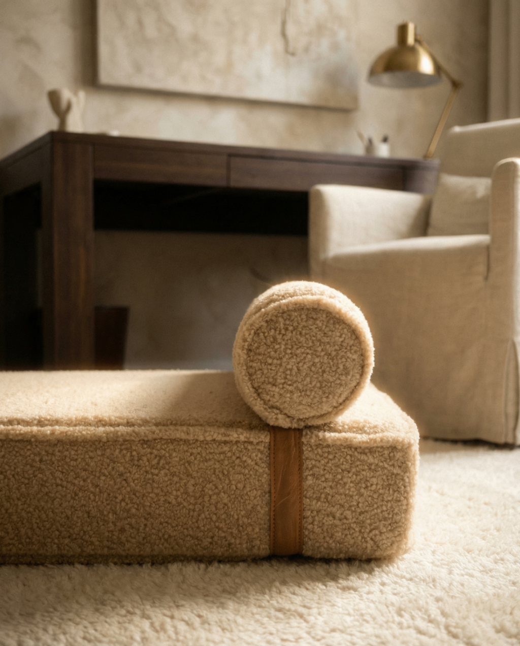 The Modern Day Bed — Boucle Lounge Dog Bed | High-Density Foam, Waterproof Lined, Washable
